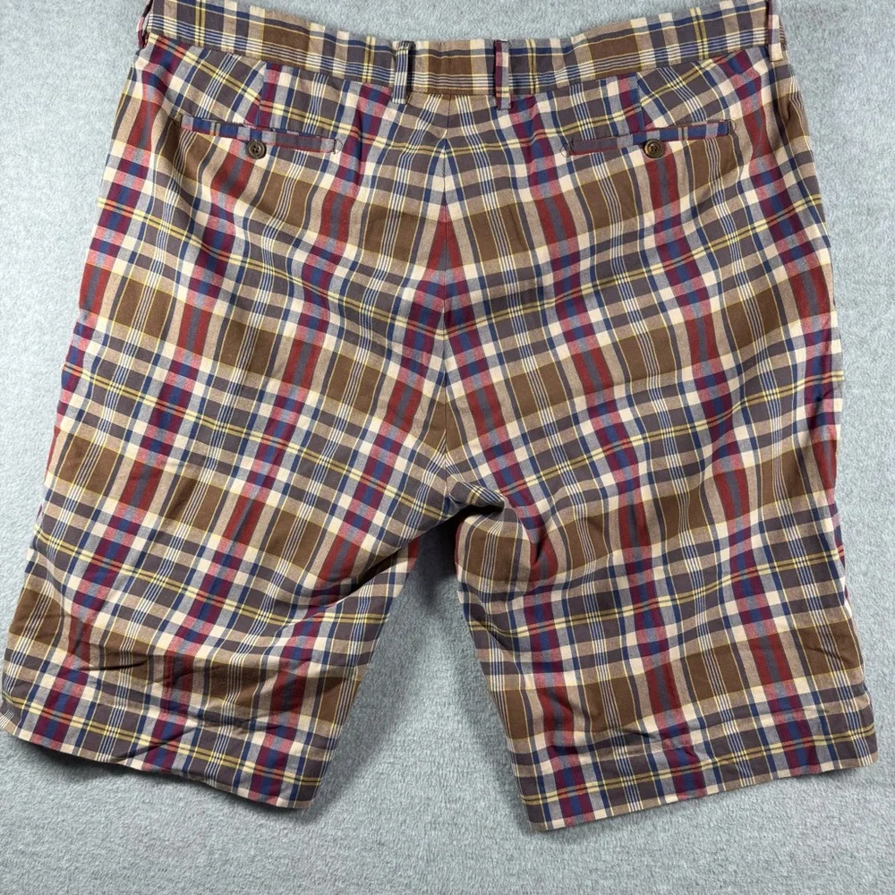 Vintage Polo Ralph Lauren Shorts Mens 40‎ Multicolored Plaid 12 Inch Inseam